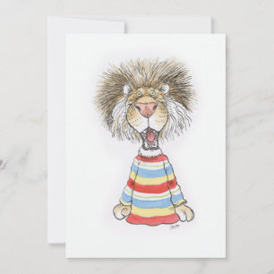 Psyched Lion Card