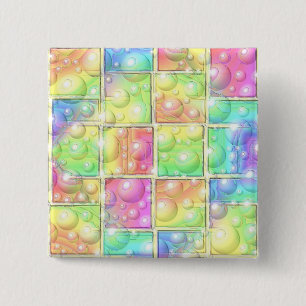 Psychedelic 15 Cm Square Badge