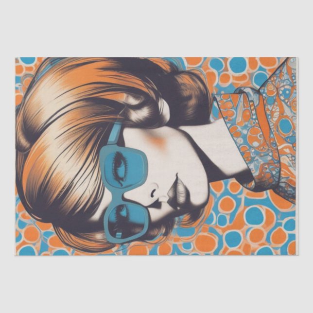 Psychedelic: A 1960s Retro Hippie Decoupage Paper (Front)