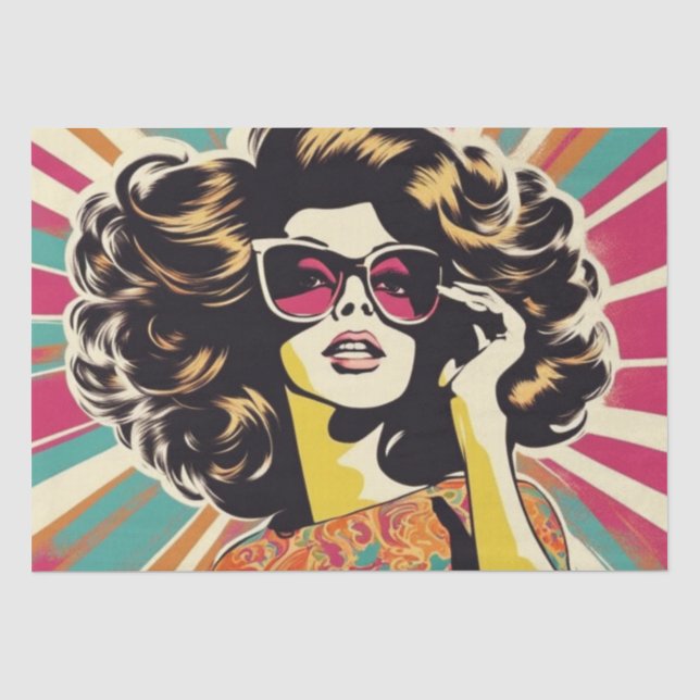 Psychedelic: A 1960s Retro Hippie Decoupage Paper (Front)
