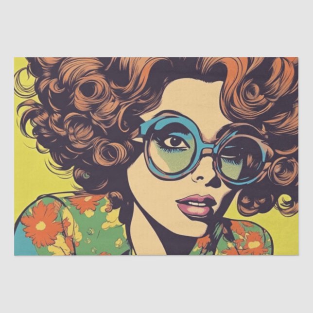 Psychedelic: A 1960s Retro Hippie Decoupage Paper (Front)