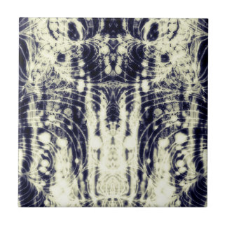 psychedelic abstract art black and white tile