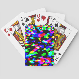 Psychedelic Abstract Black Light Neon Art Playing Cards