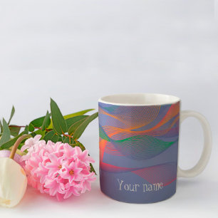 Psychedelic abstract lavender pattern coffee mug