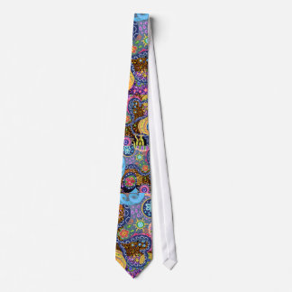 Psychedelic abstract pattern tie