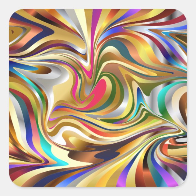 psychedelic abstract stickers (Front)
