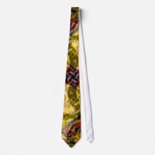 Psychedelic Abstract Yellow Tie