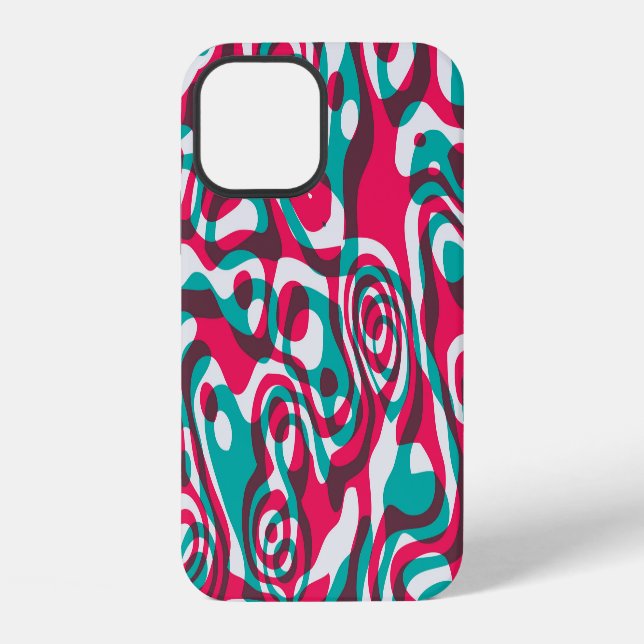 Psychedelic Acid Seamless Funky Background. iPhone Case (Back)