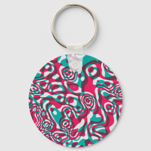 Psychedelic Acid Seamless Funky Background. Key Ring