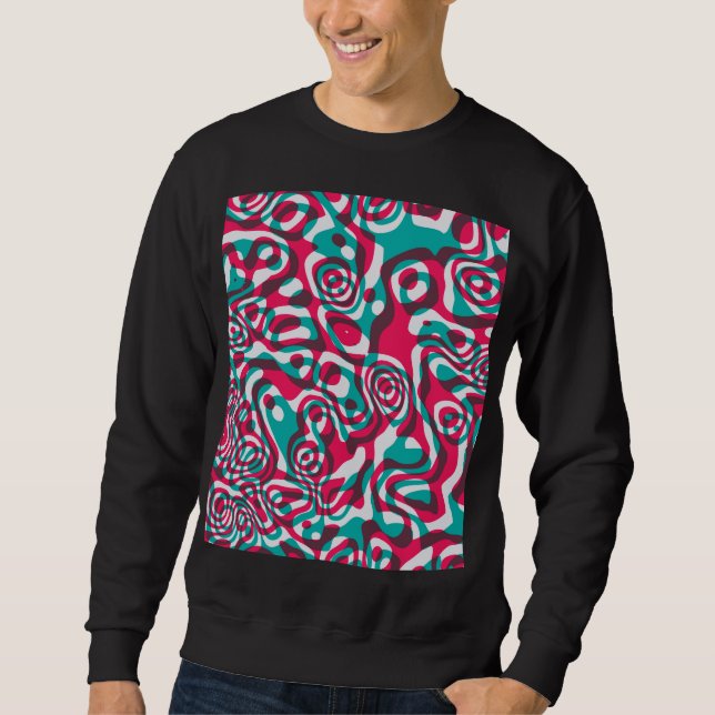 Psychedelic Acid Seamless Funky Background. Sweatshirt (Front)