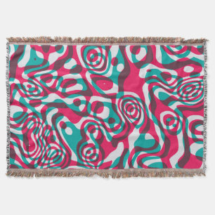 Psychedelic Acid Seamless Funky Background. Throw Blanket