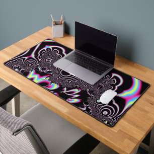 Psychedelic Acid Trip Fractal Abstract Digital Art Desk Mat