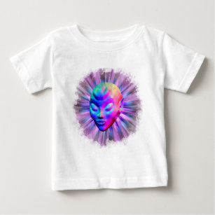 Psychedelic Alien Meditation Baby T-Shirt
