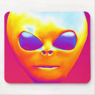 Psychedelic Alien Mouse Pad
