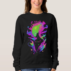 Psychedelic Alien Party Rave Extraterrestrial UFO Sweatshirt