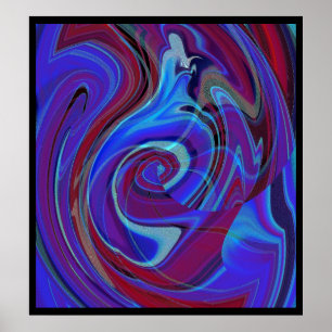 Psychedelic American Pheasant Poster