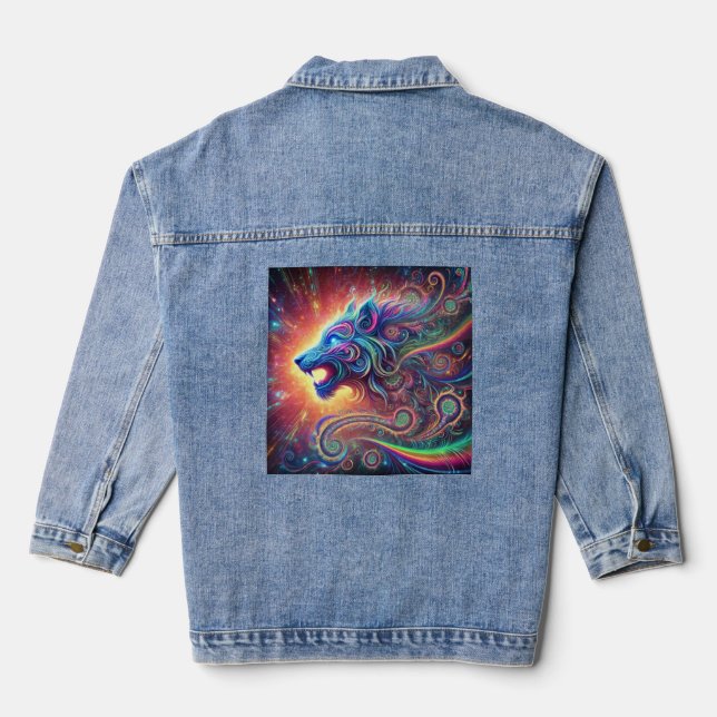 Psychedelic Animal – Galactic Spirit Denim Jacket (Back)