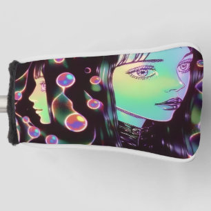 Psychedelic Anime Girl Golf Head Cover