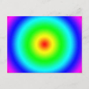 Psychedelic Art Gifts: Funky Rainbow Circles Postcard