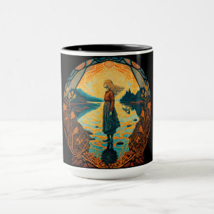 Psychedelic Art Nouveau Mug Trippy Gift