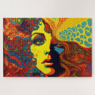 Psychedelic Art Portrait Jigsaw Puzzle