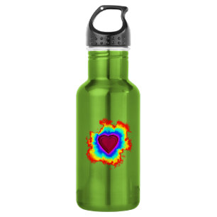 Psychedelic Aura Heart 532 Ml Water Bottle