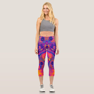 psychedelic Australian Bushtailed possum Capri Leggings