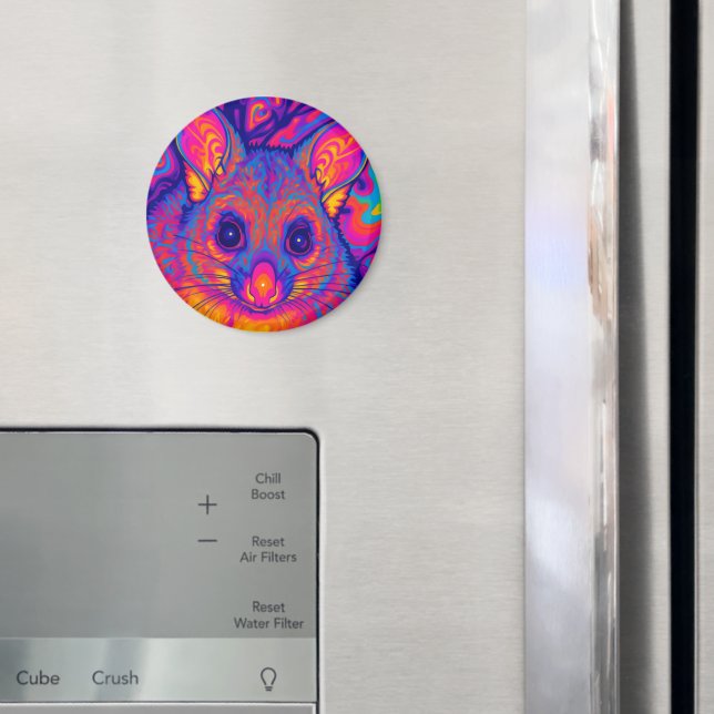 psychedelic Australian Bushtailed possum Magnet (In Situ (Fridge))