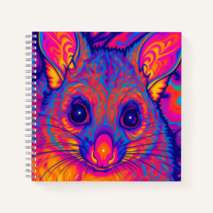 psychedelic Australian Bushtailed possum Notebook