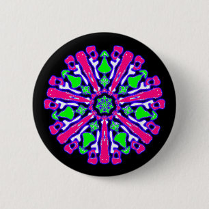 Psychedelic badge coloured n°4