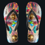 Psychedelic Balloons Colourful Created Flip Flops<br><div class="desc">Here are some custom flip flops with your own image or you can use mine either way you will be styling on the beach this summer. Make sure to bookmark this page to come back to it in the future. If you like/love our designs make sure to like or share...</div>