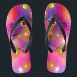 Psychedelic Balloons Colourful Created Flip Flops<br><div class="desc">Here are some custom flip flops with your own image or you can use mine either way you will be styling on the beach this summer. Make sure to bookmark this page to come back to it in the future. If you like/love our designs make sure to like or share...</div>