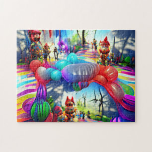 Psychedelic Balloons Welcome Home Jigsaw Puzzle