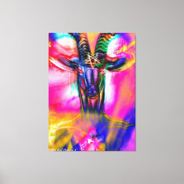 Psychedelic Baphomet Canvas Print (Front)
