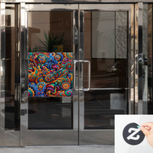 Psychedelic Batik Guitar Art–Colourful Retro Music