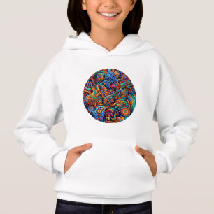 Psychedelic Batik Guitar Art–Colourful Retro Music