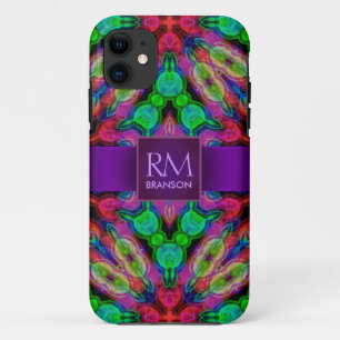 Psychedelic Batik Monogram Case-Mate™ Case-Mate iPhone Case