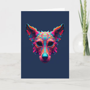 Psychedelic Best Friend - Dog Design T-shirt Card