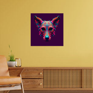 Psychedelic Best Friend - Dog Design T-shirt Poster