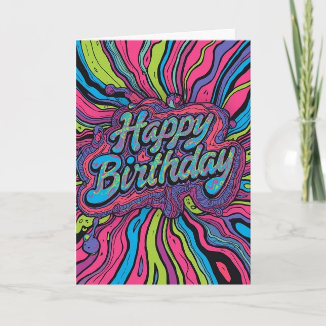psychedelic birthday card (Front)