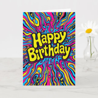 psychedelic birthday card