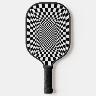 Psychedelic Black and White Pickleball Paddle