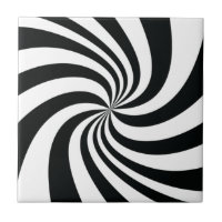 Psychedelic Black White Swirl Cool Trippy Spiral