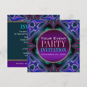 Psychedelic Blacklight Adult Party Invitation