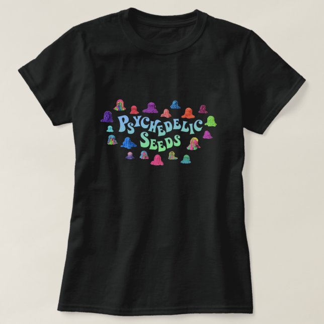 Psychedelic Blobs by Bex Ilsley (womens black) T-Shirt (Design Front)