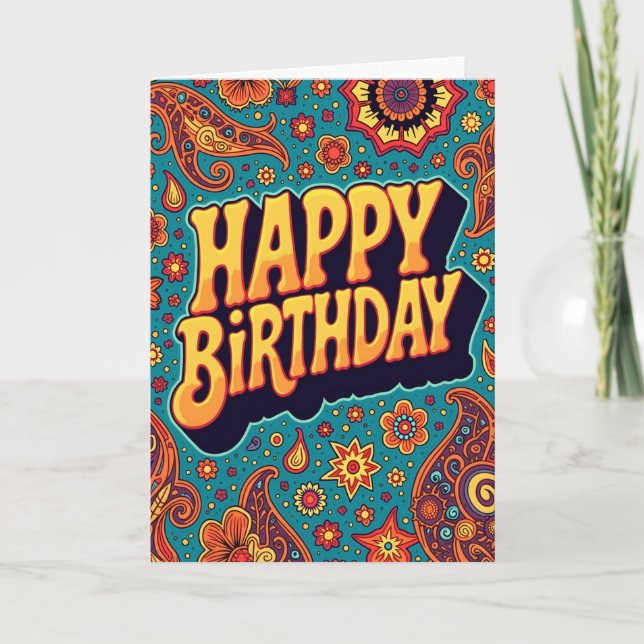 Psychedelic Bloom Card (Front)