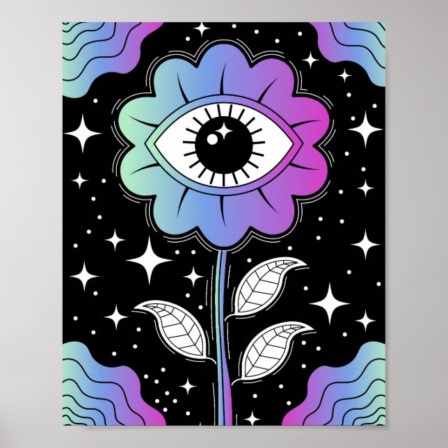 Psychedelic Bloom Poster (Front)