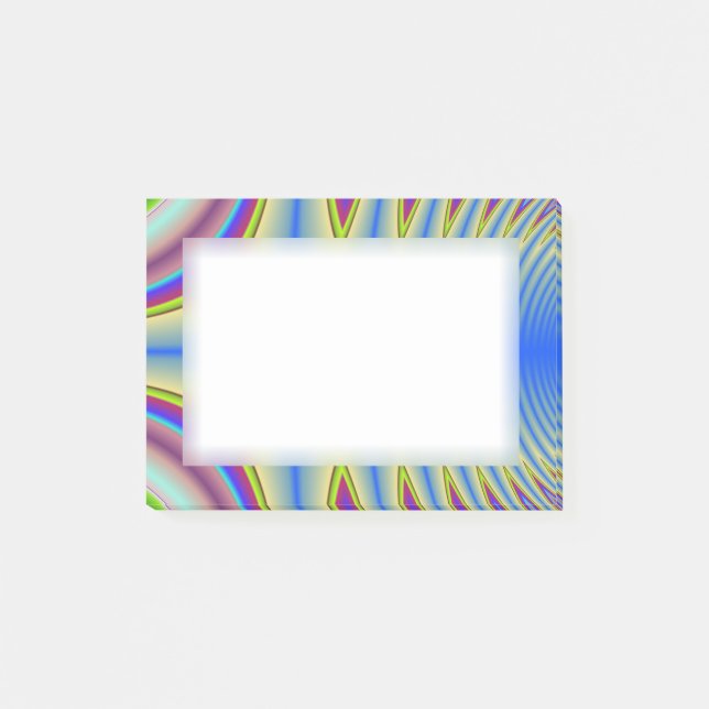 Psychedelic Blue Post-it® Notes (Front)