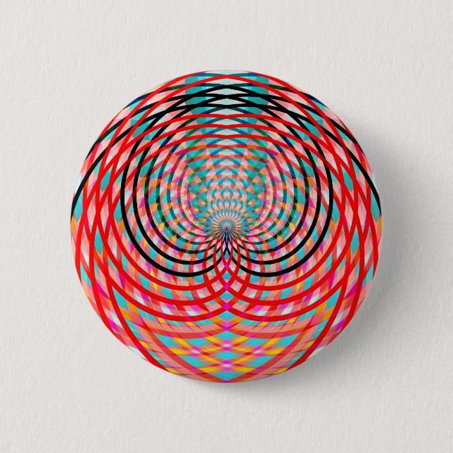 Psychedelic Braided Circles 6 Cm Round Badge (Front)
