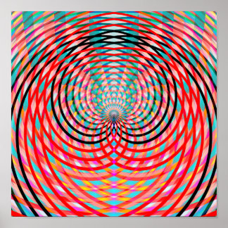 Psychedelic Braided Circles Poster